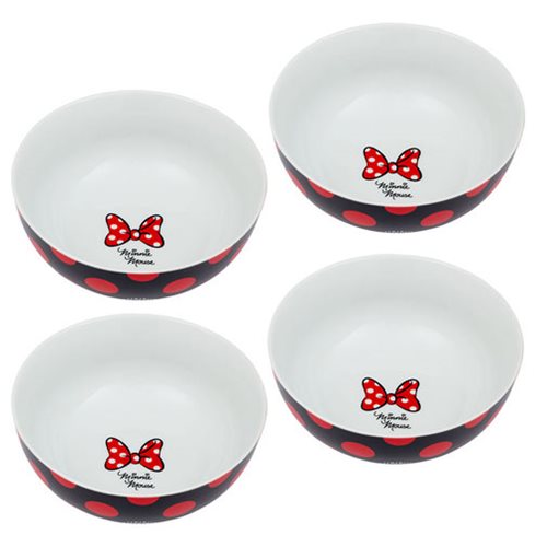 Disney Minnie Mouse 6-Inch Ceramic Bowl 4-Pack